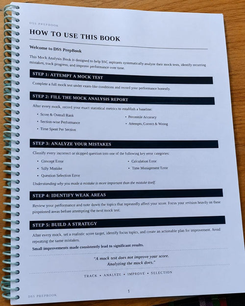 DSS PrepBook - SSC Mock Analysis Register